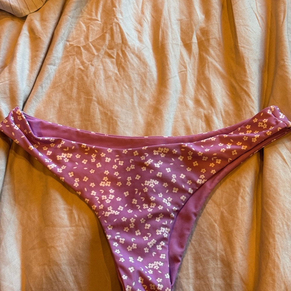 SHEIN Purple Floral Bikini Bottom